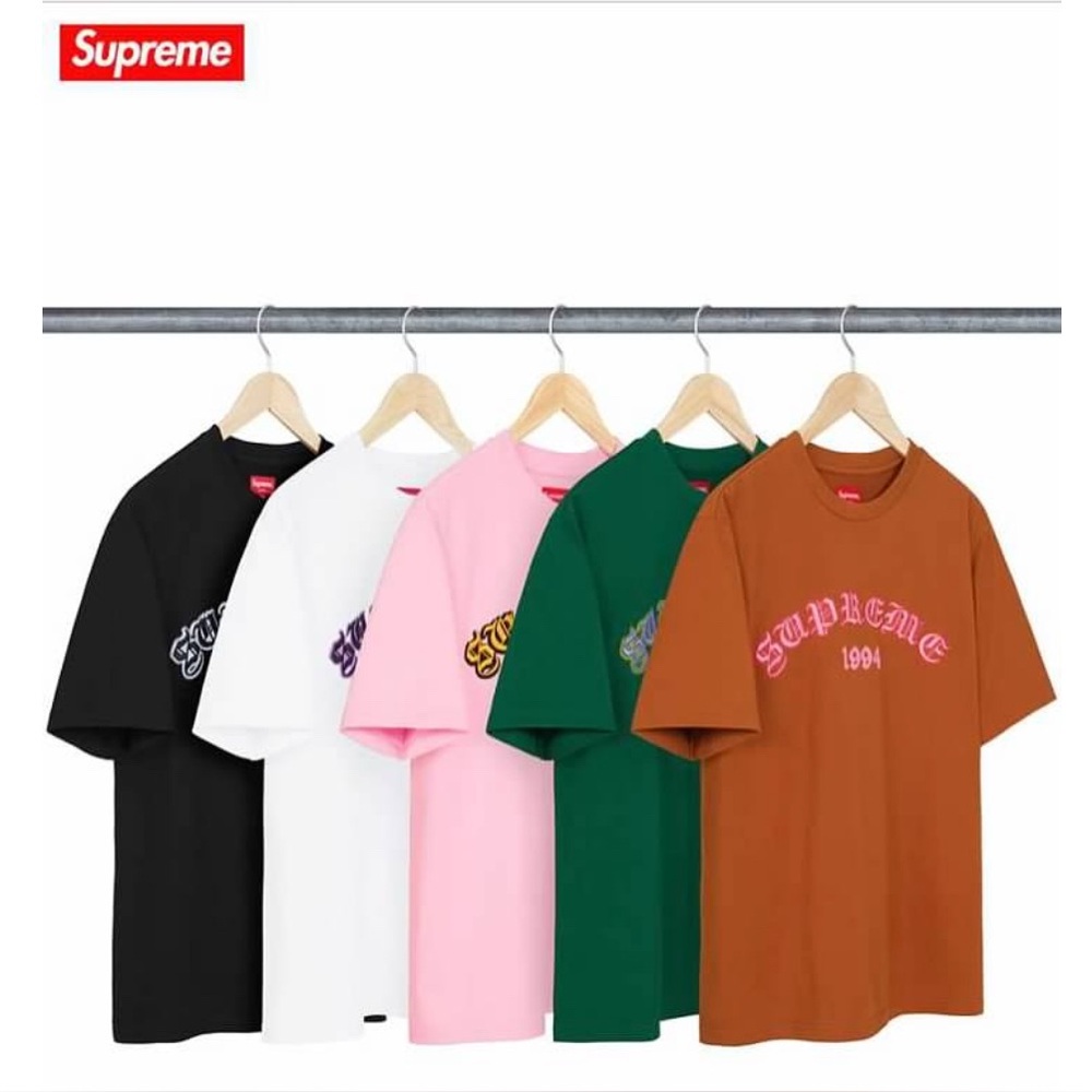 NWT Supreme Old English Glow White T-Shirt with Purple Graphic Large - Picture 2 of 9
